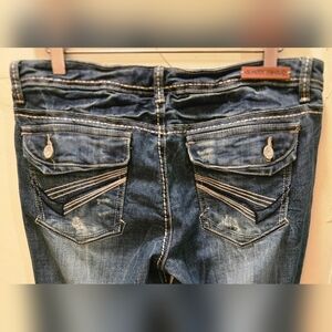 Almost Famous Dark Blue Straight Leg Jeans 11 x 33